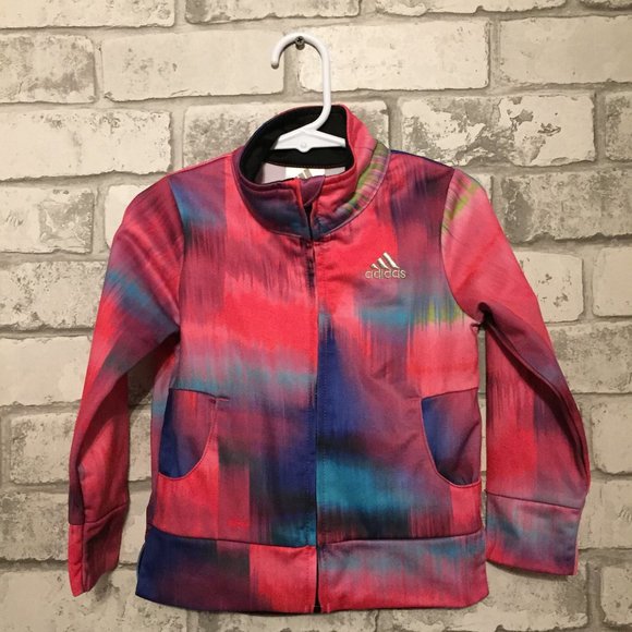 Adidas Girl's Zip-Up Track Jacket Size 2 - Picture 1 of 5